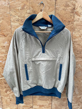 Vintage L.L.Bean Beige & Navy 1/4 Zip Pullover Jacket Size M